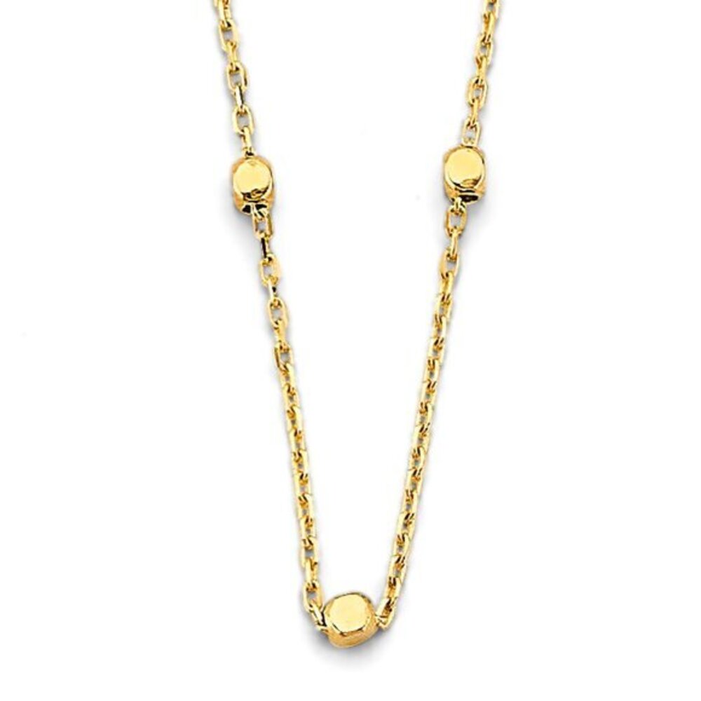 New 14k yellow Gold Fancy Necklace 18” inches